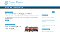 Desktop Screenshot of gamerthumb.com