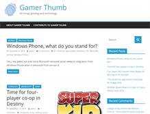 Tablet Screenshot of gamerthumb.com